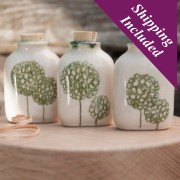 Handmade Small Ceramic Bottle (Allium Design) Handmade Small Ceramic Bottle (Allium Design)